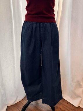 Wide-Leg Women's Flare Jeans in Dark Blue